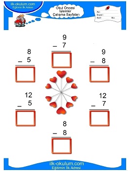 Çocuklar İçin toplam işlemi yaprak testleri 